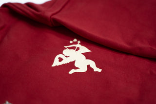'Feel Love' Zipper Hoodie in Red